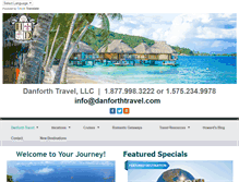 Tablet Screenshot of danforthtravel.com
